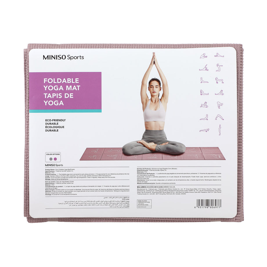 PVC Esterilla de Yoga plegable 173 x 61 x 0.3 cm